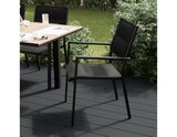 Fauteuil aluminium anthracite "ASARA" - L. 56 x l. 60 x H. 88 cm. - Blooma en promo chez Brico Dépôt Fauteuil aluminium anthracite "ASARA" - L. 56 x l. 60 x H. 88 cm. - Blooma dans le catalogue Brico Dépôt