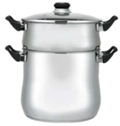 Couscoussier inox induction 6L en promo chez Maxi Bazar Couscoussier inox induction 6L dans le catalogue Maxi Bazar