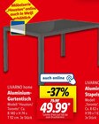 Aluminium-Gartentisch Angebote von LIVARNO home bei Lidl Villingen-Schwenningen für 49,99 €