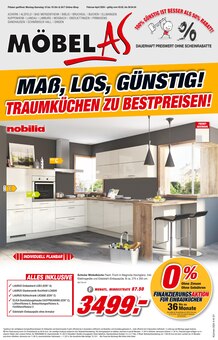 Küchenmöbel im Möbel AS Prospekt "Maß, Los, Günstig!" mit 14 Seiten (Karlsruhe)