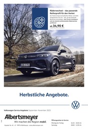Verbandkasten im Volkswagen Prospekt in Mühlhausen Aktueller Volkswagen Prospekt mit Verbandkasten, "Herbstliche Angebote.", Seite 1