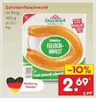 Netto Marken-Discount Emmelshausen - Schinkenfleischwurst Angebot im Prospekt Schinkenfleischwurst bei Netto Marken-Discount im Emmelshausen Prospekt für 2,69 €