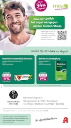 Apotheken Prospekt von mea - meine apotheke Schwarzach mea - meine apotheke Prospekt: "Unsere August-Angebote", 4 Seiten, 01.08.2026 - 31.08.2026