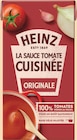 Sauce Tomate Cuisinée Originale - Heinz - Intermarché Super Sauce Tomate Cuisinée Originale - Heinz à 0,54 € dans le catalogue Intermarché Super
