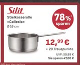 Stielkasserolle Collexio Angebote von Silit bei E center Suhl für 12,99 €