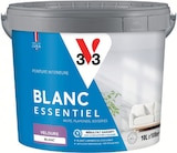 Peinture blanc Essentiel velours 10 L - 3V3 - Espace Emeraude à Albi Peinture blanc Essentiel velours 10 L - 3V3 en promo chez Espace Emeraude Albi à 65,90 €