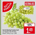 Trauben hell im Angebot bei Marktkauf in Freiburg Trauben hell Angebote von Gut & Günstig bei Marktkauf Freiburg für 1,49 €