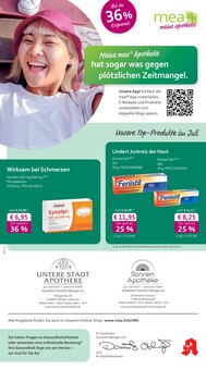 Aktueller mea - meine apotheke Prospekt "Unsere Juli-Angebote" für Dillingen (Donau) Aktueller mea - meine apotheke Prospekt für Dillingen (Donau) mit Seiten