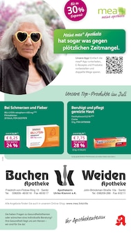 mea - meine apotheke Prospekt Unsere Juli-Angebote mit 4 Seiten