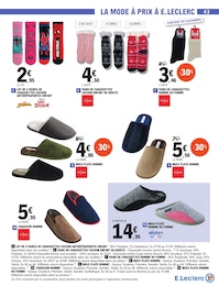 Offre Chaussons dans le catalogue E.Leclerc du moment à la page 43