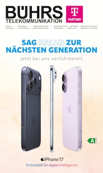 Aktueller Telekom Partner Bührs Meppen Prospekt für Haren (Ems) und Ungebung,  Seiten zum blättern Telekom Partner Bührs Meppen Prospekt SAG HALLO ZUR NÄCHSTEN GENERATION mit  Seiten in Haren (Ems) und Umgebung