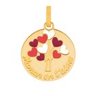 Pendentif en or jaune et laque Maman on t'aime - Le Manège à Bijoux Pendentif en or jaune et laque Maman on t'aime à 149,00 € dans le catalogue Le Manège à Bijoux