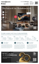 Fernseher im EURONICS Prospekt in Marktoberdorf Aktueller EURONICS Prospekt mit Fernseher, "Herbstzeit ist Heimkinozeit.", Seite 1