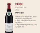 Maranges 2022 - LOUIS LATOUR en promo chez Monoprix Margaret Maranges 2022 - LOUIS LATOUR dans le catalogue Monoprix Margaret