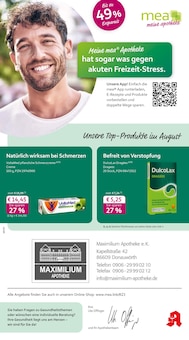 Aktueller mea - meine apotheke Prospekt "Unsere August-Angebote" für Donauwörth Aktueller mea - meine apotheke Prospekt für Donauwörth mit Seiten