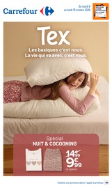 Promos Pyjama Femme dans le catalogue "Tex" de Carrefour Pyjama Femme en promo dans le catalogue Carrefour à la page 1