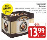 Weissbier im Angebot bei EDEKA in Freital Weissbier Angebote von Franziskaner bei EDEKA Freital für 13,99 €