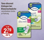 discreet Einlagen bei Blasenschwäche im V-Markt Prospekt zum Preis von 2,79 €