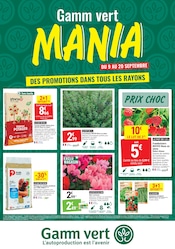 Prospectus Jardineries & Animaleries Gamm vert en cours à Andlau et alentours, "Gamm vert MANIA", 4 pages, 09/09/2026 - 20/09/2026 Catalogue Jardineries & Animaleries Gamm vert en cours à Andlau et alentours, "Gamm vert MANIA", 4 pages, 09/09/2026 - 20/09/2026