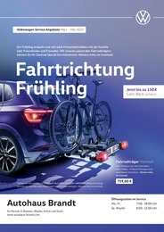Volkswagen Prospekt für Syke mit 1 Seite Volkswagen Prospekt für Syke: Fahrtrichtung Frühling, 1 Seite, 01.03.2023 - 31.05.2023