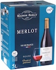 Merlot Rouge - MAISON PARSAT en promo chez Intermarché Super Tours à 12,50 €