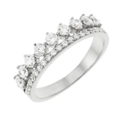 Bague en argent rhodié oxydes de zirconium - Le Manège à Bijoux Bague en argent rhodié oxydes de zirconium à 65,00 € dans le catalogue Le Manège à Bijoux
