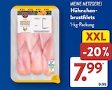 Hähnchenbrustfilets von MEINE METZGEREI für 7,99 € bei ALDI SÜD im Angebot Hähnchenbrustfilets von MEINE METZGEREI im aktuellen ALDI SÜD Prospekt