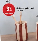 Gobelet grès rayé en promo chez Maxi Bazar Gobelet grès rayé dans le catalogue Maxi Bazar