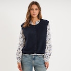 Veste sans manches effet polaire bleu marine femme en promo chez La Halle Veste sans manches effet polaire bleu marine femme dans le catalogue La Halle