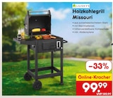 Holzkohlegrill im Netto Marken-Discount Prospekt Holzkohlegrill Missouri von Juskys im aktuellen Netto Marken-Discount Prospekt für 99,99 €