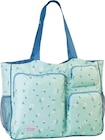 Strandtasche mit Fächern, Blumen, mint von Fabrizio im aktuellen dm-drogerie markt Prospekt für 16,95 €