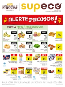 Prospectus Supeco de la semaine "ALERTE PROMOS !" avec 1 pages, valide du 17/09/2024 au 30/09/2024 pour Embrun et alentours