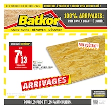 Catalogue Bricolage Batkor en cours à Alfortville et alentours, 100% ARRIVAGES : PRIX BAS EN QUANTITÉ LIMITÉE, 8 pages, 03/10/2025 - 16/10/2025