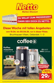 Aktueller Netto Marken-Discount Bruchhausen-Vilsen Prospekt Netto Marken-Discount Bruchhausen-Vilsen Prospekt "Diese Woche mit tollen Angeboten" mit 2 Seiten