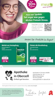 mea - meine apotheke Prospekt der Woche "Unsere August-Angebote" Seite 1, 01.08.2025 bis 31.08.2025 für Ravensburg Aktueller mea - meine apotheke Prospekt "Unsere August-Angebote" Seite 1 von 4 Seiten für Ravensburg