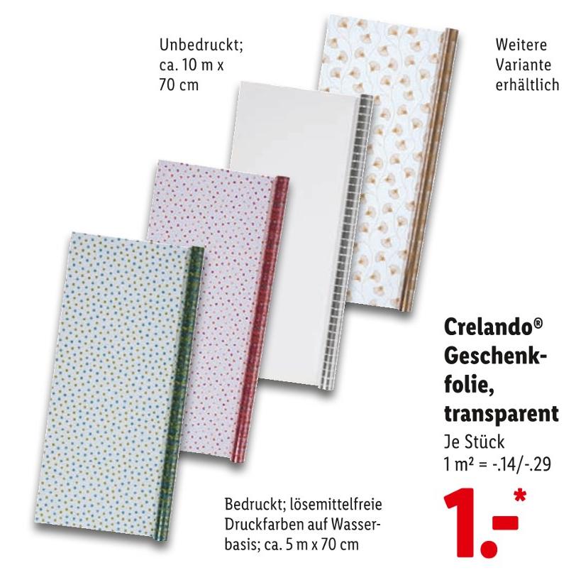 Geschenkfolie, transparent