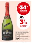 Vin mousseux - KRITER en promo chez Super U Grenoble à 3,14 €