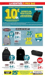 Promos Sac À Dos dans le catalogue "LES PRIX BAS Spécial rentrée" de Hyper U Sac À Dos en promo dans le catalogue Hyper U à la page 4