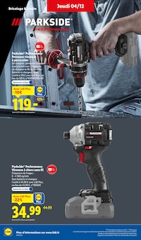Promo Perceuse dans le catalogue Lidl du moment à la page 56