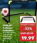 Faltbares Fußballtor von DUNLOP für 19,99 € bei Kaufland im Angebot Faltbares Fußballtor von DUNLOP im aktuellen Kaufland Prospekt
