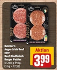 Angus Irish Beef Burger Patties im Angebot bei REWE in Ingolstadt Angus Irish Beef Burger Patties Angebote von Butcher's bei REWE Ingolstadt für 3,99 €