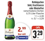 nah und gut Sehmatal-Neudorf - Sekt, Fruchtsecco oder Alkoholfrei Angebot im Prospekt Sekt, Fruchtsecco oder Alkoholfrei bei nah und gut im Sehmatal-Neudorf Prospekt für 2,99 €