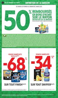 Prospectus Intermarché à Saint-Chinian, "50%  REMBOURSÉS EN BONS D'ACHAT SUR LE RAYON ENTRETIEN DE LA MAISON", 16 pages de promos valables du 25/02/2025 au 09/03/2025