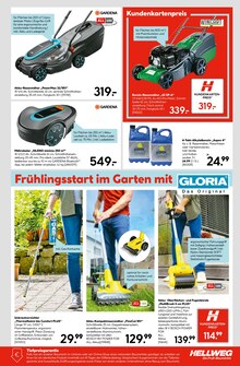 Rasenmäher im Hellweg Prospekt "Die Profi-Baumärkte" mit 28 Seiten (Hamm)