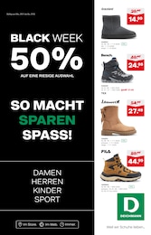 DEICHMANN Prospekt: "BLACK WEEK 50% AUF EINE RIESIGE AUSWAHL", 12 Seiten, 25.11.2024 - 01.12.2024