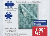 Tischdecke Rechteckig 120 x 180 cm Angebote von Home Creation bei ALDI Nord Münster für 4,99 €