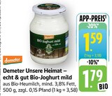 Aktuelles Unsere Heimat – echt & gut Bio-Joghurt mild Angebot bei E center in Trier ab 1,59 €