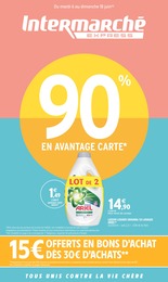 Prospectus Intermarché à Paris, "90% EN AVANTAGE CARTE", 20 pages, 06/06/2023 - 18/06/2023