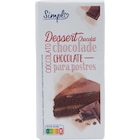 Tablette de chocolat dessert - SIMPL en promo chez Carrefour Tablette de chocolat dessert - SIMPL dans le catalogue Carrefour