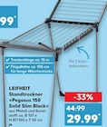 Standtrockner Pegasus 150 Solid Slim Black Angebote von LEIFHEIT bei Kaufland Bensheim für 29,99 €